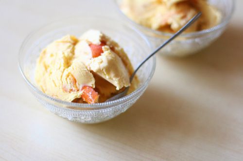 文旦と金柑のベイクドチーズケーキアイス