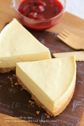 簡単♪ 二層仕立ての濃厚チーズケーキ