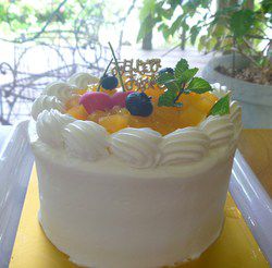 たんかんのデコレーションケーキ