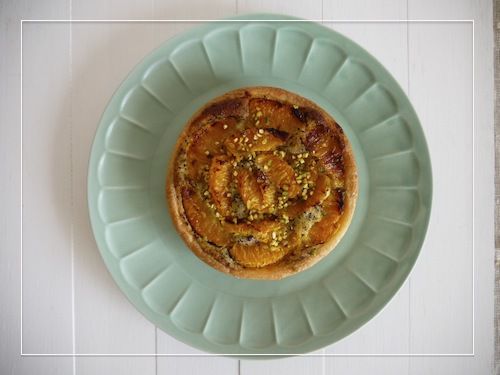 紅茶とオレンジのタルト