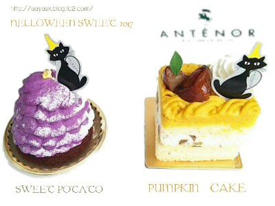 PUMPKIN LOVE(かぼちゃ愛)・かぼちゃと栗のショートケーキ(北海道産えびすかぼちゃ使用)&紫いものモンブラン@ANTENOR