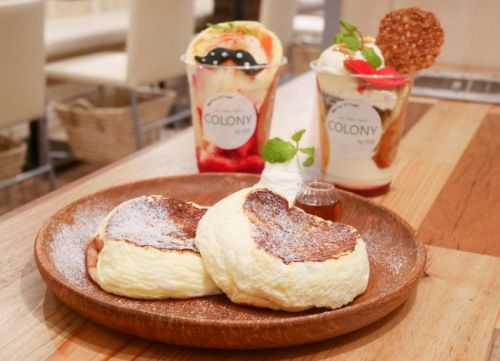 【大阪】 COLONYbyEQI 西心斎橋アメ村店 コロニーカフェ リコッタ香るスフレパンケーキ