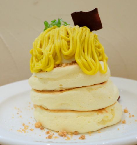 【埼玉 アリオ川口】Hawaiian Pancake&Cafe merengue メレンゲ川口店 パンプキンモンブランパンケーキ