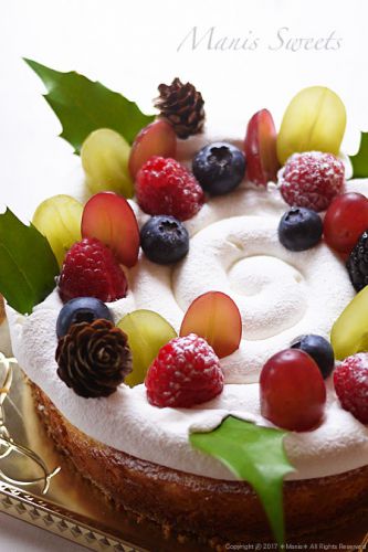 クリスマスケーキの予行練習的チーズケーキ