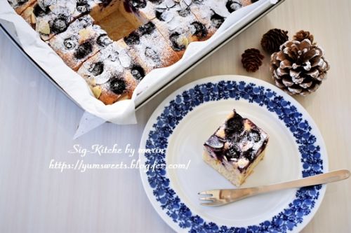 いつものブル―ベリースクエアケーキ