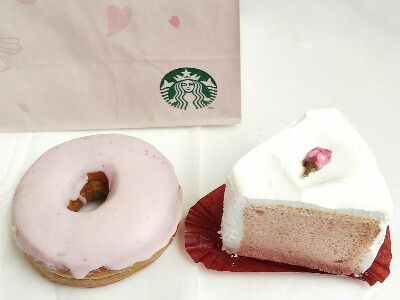 SAKURA SWEET(さくら収穫祭)・さくらのシフォンケーキ&さくらのドーナツ@STARBUCKS COFFEE