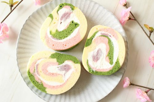 春色ロールケーキ♪