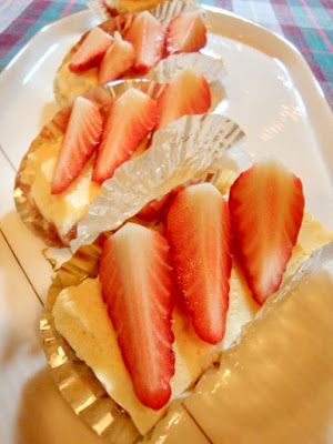 苺のチーズケーキ♡その1・手抜きタイプ
