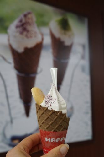 京都カカオ亭むにあんのホワイトチョコレートソフト♪