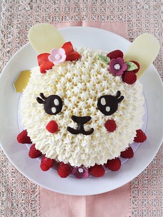 バースデーケーキの、うさぎ ケーキ♡