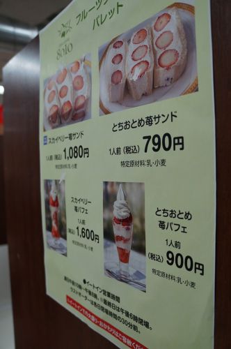 フルーツダイニング パレットのスカイベリー苺パフェ@ニッポン放送うまいもん祭り