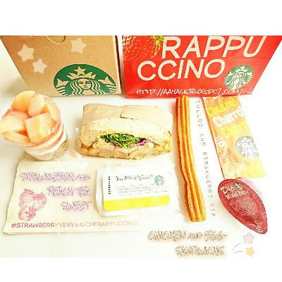 STRAWBERRY FEAR(ストロベリーフェア)・PEACHand EARL GREY CAKE CUP(ピーチ&アールグレイ ケーキカップ)&TULLOS and DIPS(チュロ&ディップ)@STARBUCKS COFFEE