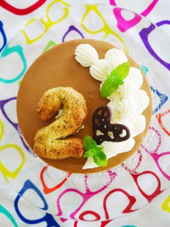 チョコとキャラメルのムースケーキ♪