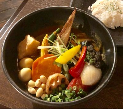 サムライのスープカレーと、ミルでシメパフェ