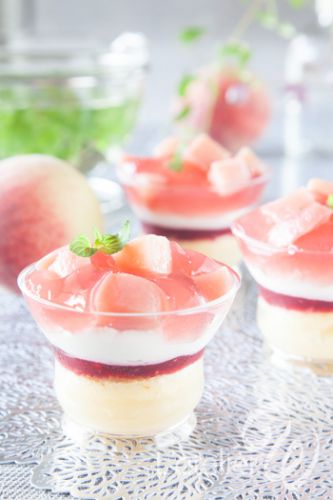 夏はグラスデザート!その2 桃とリコッタのヴェリーヌ