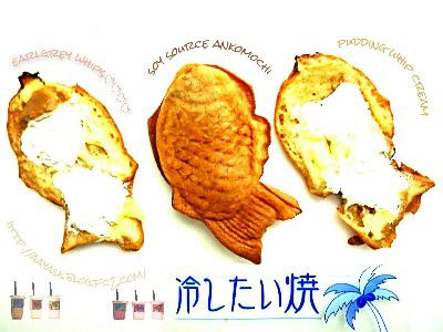 子持ちたい焼き(白玉・小倉あん)&夏鯛(冷やしたい焼き・ミルクティー&プリンクリーム)@GOTANNOTAIAN