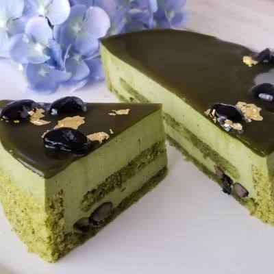抹茶のケーキ