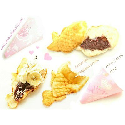 花畑牧場監修×CHOCO BANANA (バナナ祭り)・もち食感×鯛パフェ(バナナキャラメル生クリーム)&冷やしたい焼き(チョコバナナ)ジャーマンポテトたい焼き@鯛パフェ&鯛焼新世界