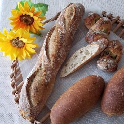 フランスパンとワッフルと