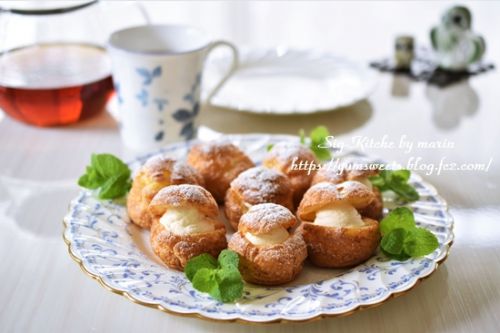 ミニシュークリームは冷凍シューで