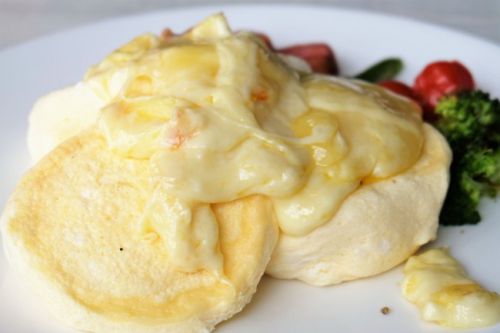 【栃木 小山】Fluffy Pancakes フラッフィパンケーキ小山店 ラクレットチーズパンケーキ