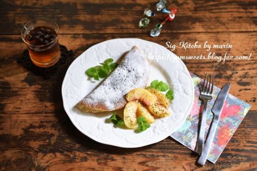 オムレツ風のスフレパンケーキ
