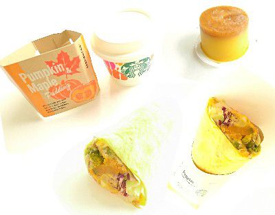 PUMPKIN LOVE(かぼちゃ愛)・神降臨~SALAD RAPP(サラダラップ・パンプキン)&PUMPKIN MAPLE PUDDING(パンプキン&メイプルプリン)@STARBUCKS COFFEE