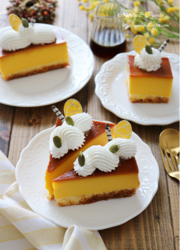 かぼちゃプリンケーキとチョコプリンケーキ♪