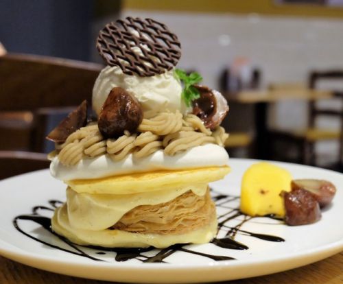 【渋谷】カフェクッチーナ&カンパニー CAFE CUCINA&COMPANY 栗のミルフィーユパンケーキ