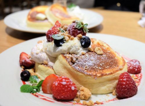 【兵庫】 YORKYS BRUNCH ヨーキーズブランチ 神戸元町店 あまおうパンケーキ