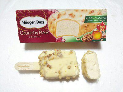 CRUNCH BAR(クランチーバー)Canadian maple & Walnut(カナディアンメープル&ウォルナッツ)&塩キャラメルあまぐり@Haagen-Dazs(ハーゲンダッツ)