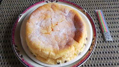 誕生日のチーズケーキ