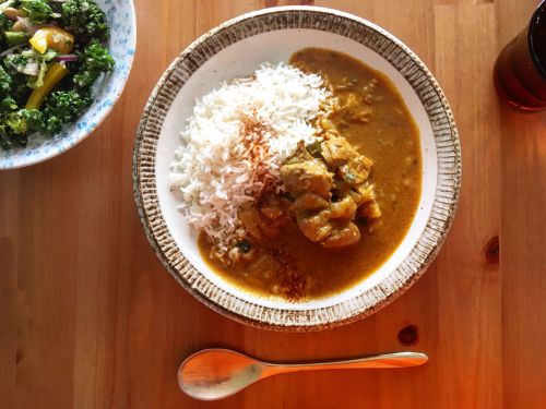バナナケーキとスリランカカレー