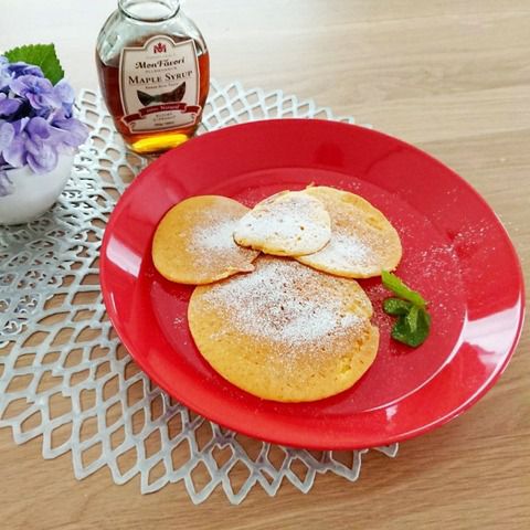 【おうちカフェ】ホットケーキミックス★パンケーキとバナナラテスムージー♪