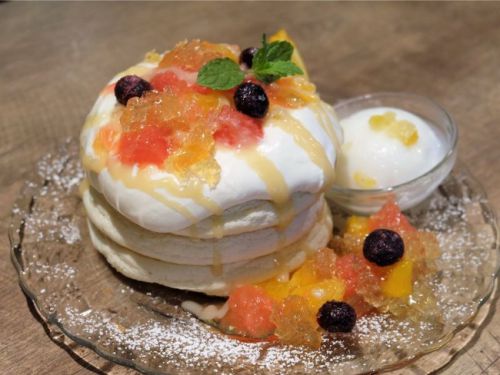 【表参道】Riz Labo Kitchen リズラボキッチン 夏の爽やかグレープフルーツ&オレンジパンケーキwith cheese cream
