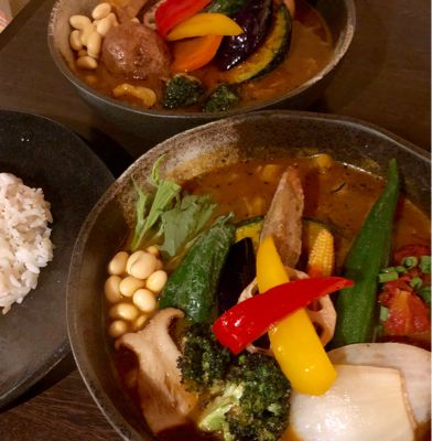 サムライのスープカレーと、ミルでシメパフェ