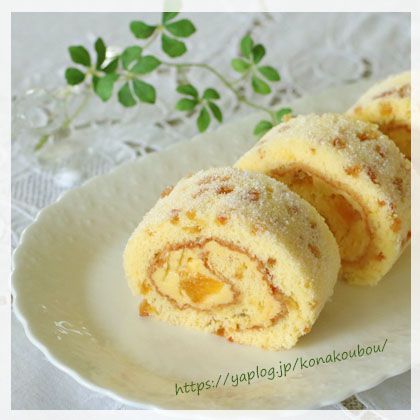 9月のお菓子・オレンジのロールケーキ