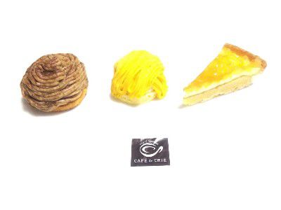 PUMPKIN LOVE(かぼちゃ愛)・北海道産かぼちゃのモンブラン&国産りんごとカスタードのタルト&イタリア栗のモンブラン
@CAFÉ de CRIÉ(カフェドクリエ)