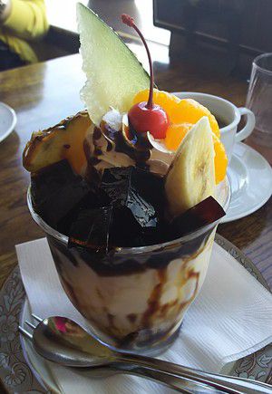 珈琲専科ブラジルでコーヒゼリーパフェ 長野市