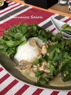 グリーンカレーに3ナイタルト