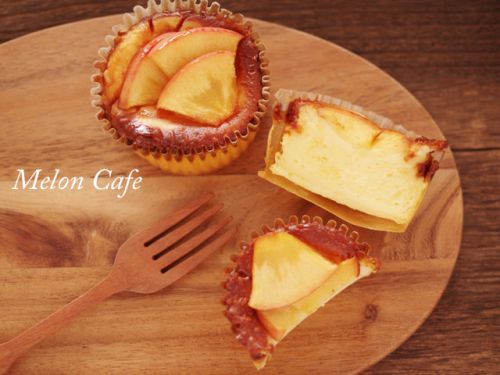 簡単バスチー風♪アップルチーズケーキ☆焦げや苦味なし、カラメルで焼き上げました