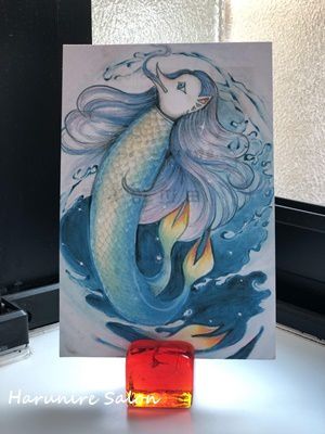 素朴系マカロンとアマビエカード