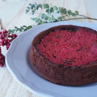 ラズベリーチョコのケーキ