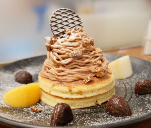 【東京 赤坂】ホットケーキパーラーフルフル Fru-Full モンブランホットケーキ