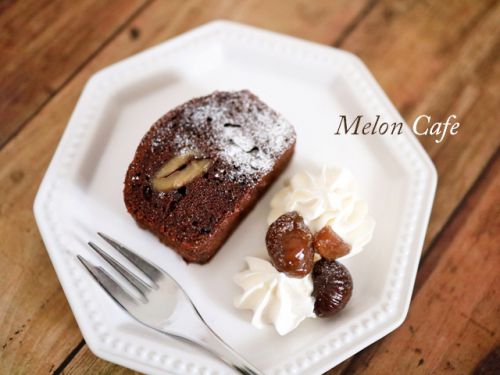 栗とチョコチップのココアパウンドケーキ☆混ぜていって焼くだけ簡単ケーキ