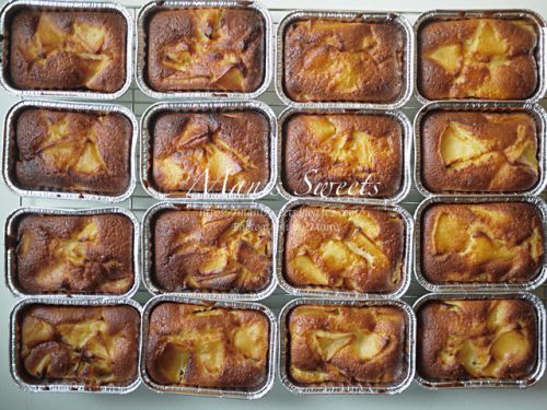 りんごケーキ アルミの入れ物