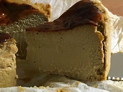 生ジョッキ缶とほうじ茶のバスクチーズケーキ