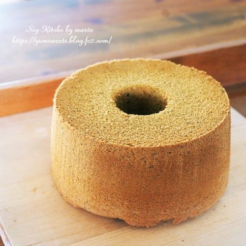 抹茶のシフォンケーキでバースデー【レシピ・17㎝と21㎝】