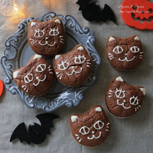 ハロウィンねこガトーショコラ♪