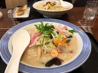 パンプキンモンブランと角食 ランチの長崎ちゃんぽん